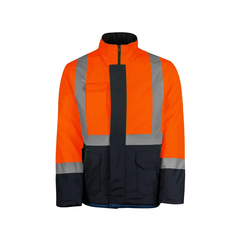 Bondit Kapüşonlu Parka – Turuncu/Lacivert